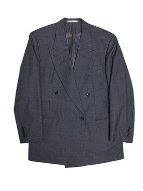 HUGO BOSS Vintage Blazer Sport Coat Grey Luxury Designer Business Jacket Men 44R